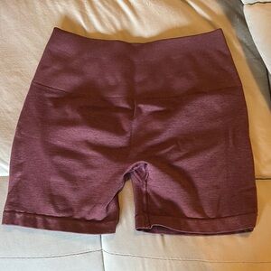 Alphalete Brown Bike Shorts High-Waisted Seamless (Never Worn)